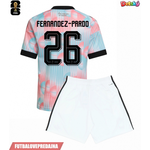 Lacne Dětský Futbalové dres Belgicko Matias Fernandez-Pardo #26 MS 2026 Krátky Rukáv - Preč (+ trenírky)